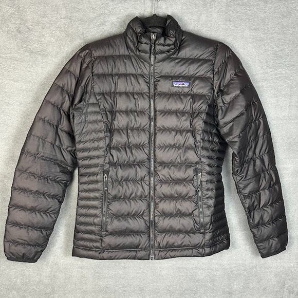 Patagonia Jacket Womens Extra Small Black Puffer Goose Down Sweater Outdoor - Picture 1 of 12
